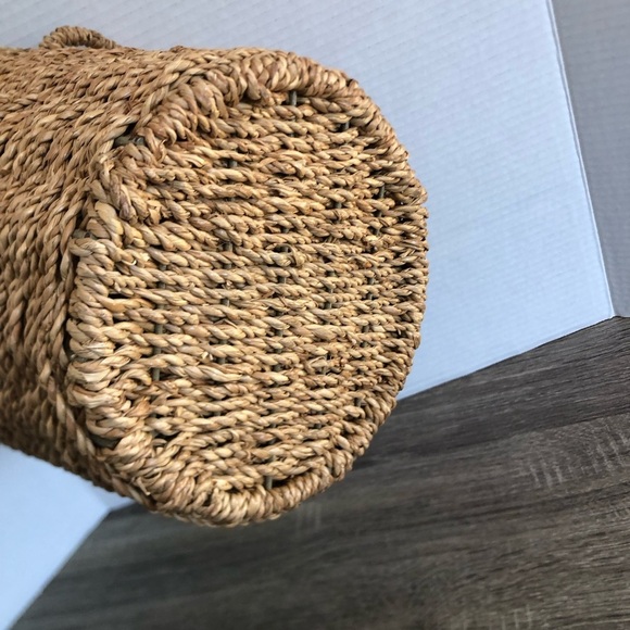Woven Waste Paper Basket with Metal Liner - Picture 8 of 10